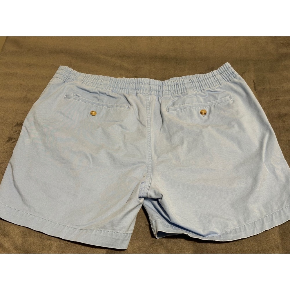 Polo Ralph Lauren Mens Prepster Shorts Light Blue Cotton Twill Elastic Waist L - Picture 2 of 4